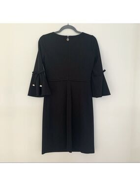 TOMMY Hilfiger Black Cocktail Dress w/Bell Sleeves.